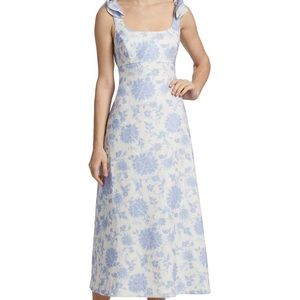 Zimmermann Tie Shoulder Midi-Dress